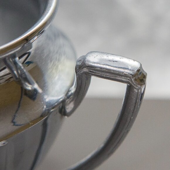 Vintage CHROME Sugar and Creamer Set PAIR - Picture 9 of 14